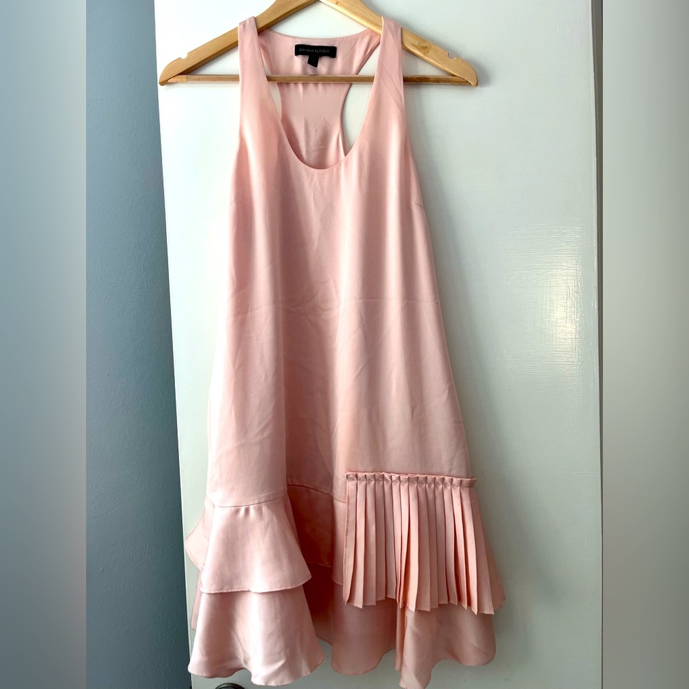Blush dress with ruffles